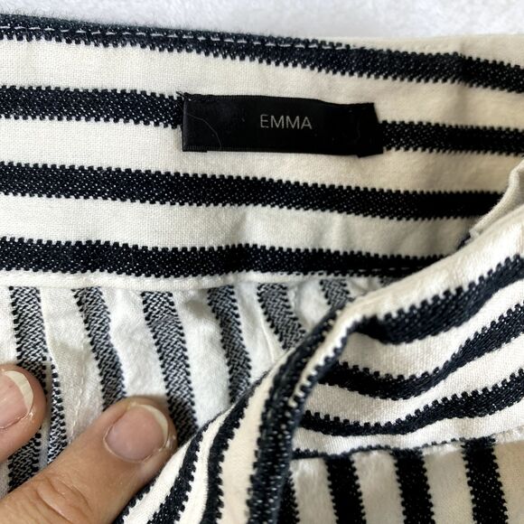St. John Dress Pants Women Sz 6 Cotton 'Emma' Textured‎ Striped Office Work - Picture 4 of 16